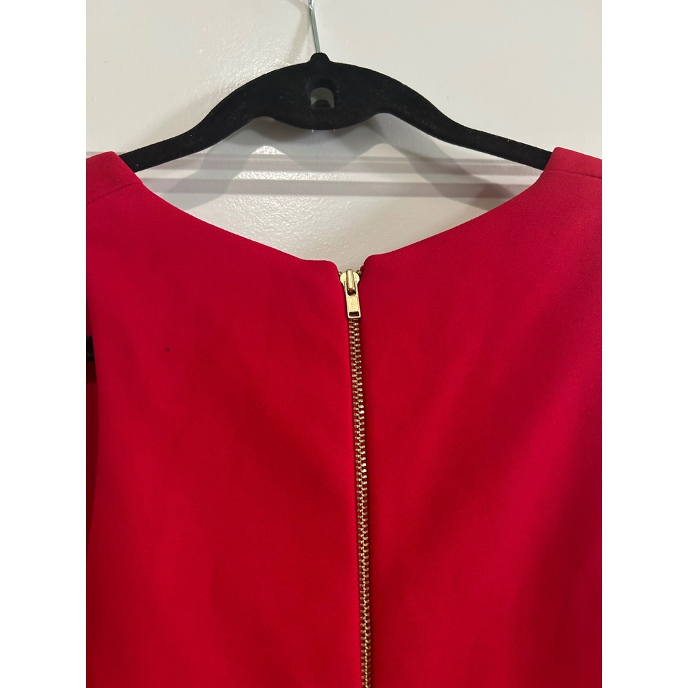 Betsy & Adam Red Ruffle-Hem Prom Gown - Picture 7 of 11